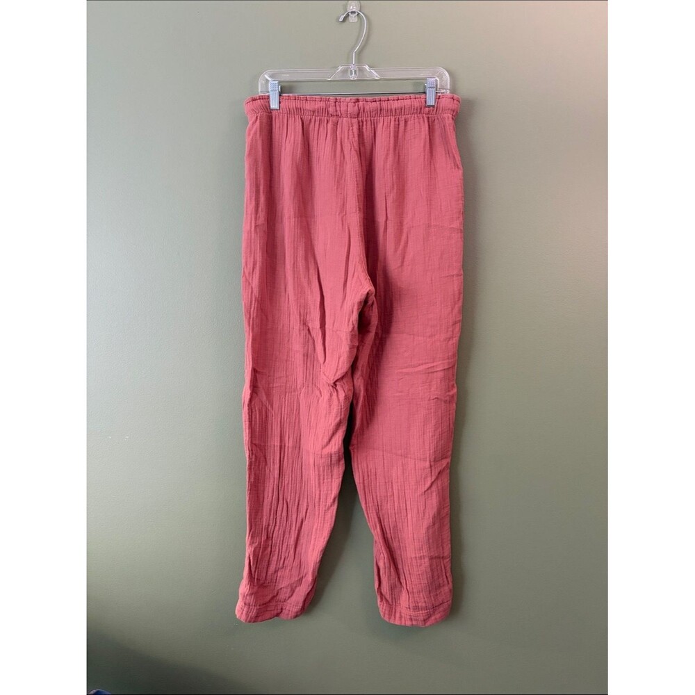 GAP 100% Cotton Gauze Pull On Cedar Wood Mauve Pants Sz M - Picture 8 of 8